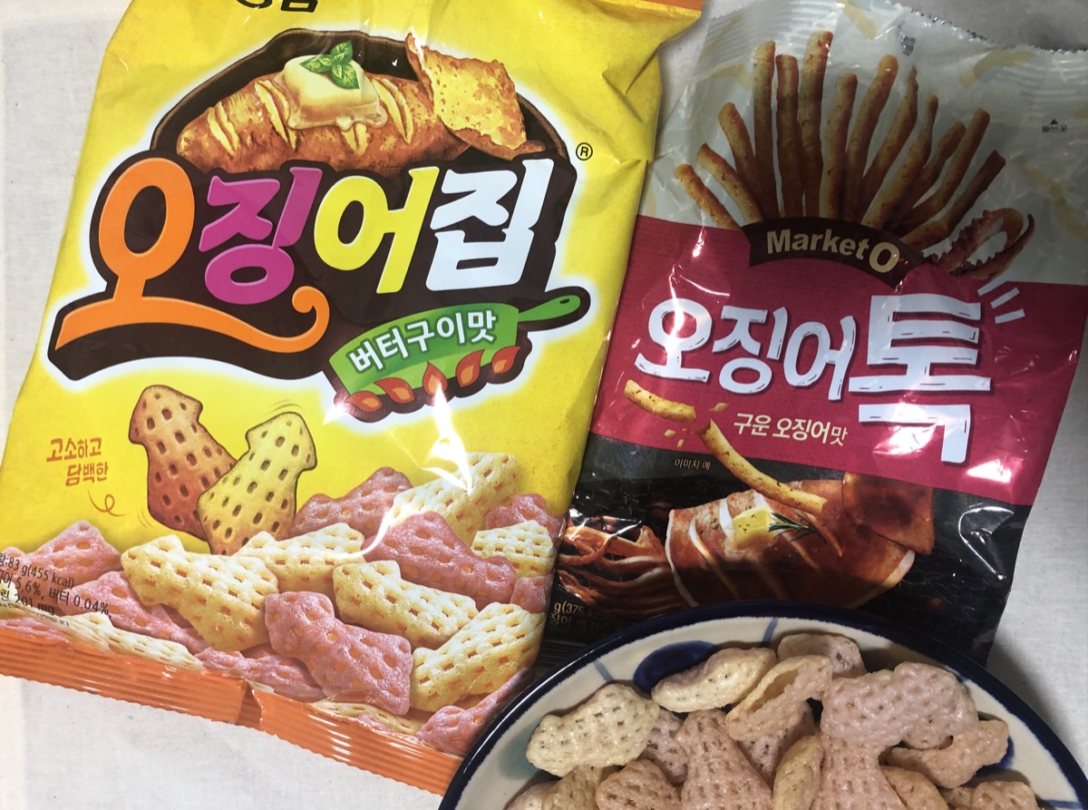 韓国お菓子】イカスナック2種対決☆オジンオトック＆オジンオチップ｜韓国好きすぎて何でも韓国